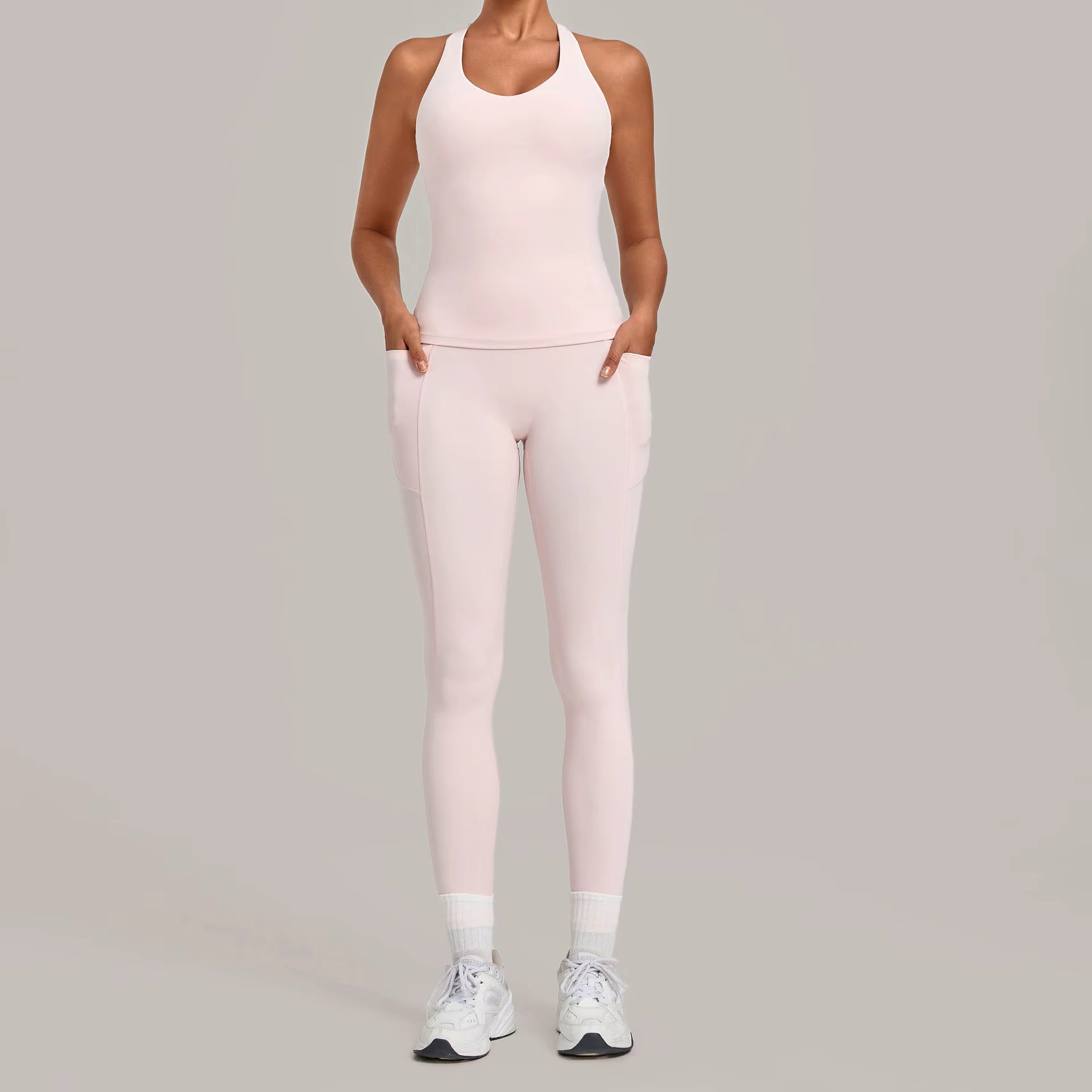 Deep V Sports Tank & Leggings Set