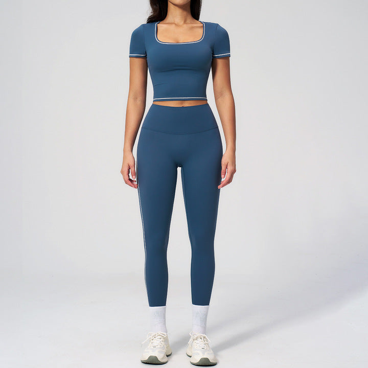 Joyyoung Buttery Soft Brushed Yoga Set Women 2 Piece Set Slim Fit Cropped Gym Outfits Butt Lifting Workout Clothing Activewear