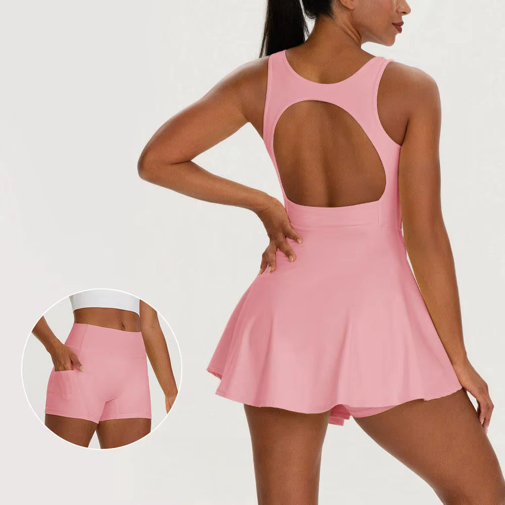 Backless Active Dress Set