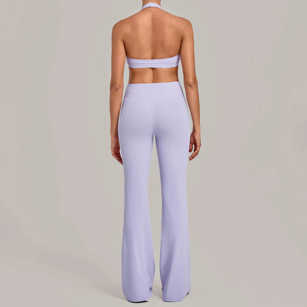 Flared Pants & Sports Bra Set