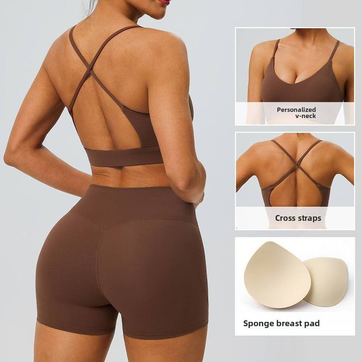 JY New Yoga Bra High Support Sports Bra Removable Pads Breathable Nylon Sexy Beautiful Back Design for Running Yoga Fitness