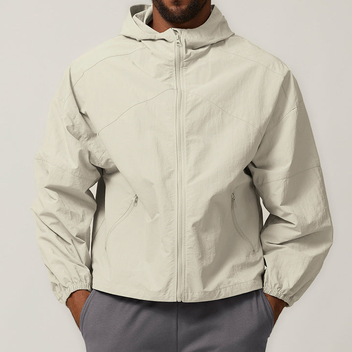 JY Zipper Windproof Hooded Outdoor Water-repellent Jacket American Hiking Camping Citywalk Jacket