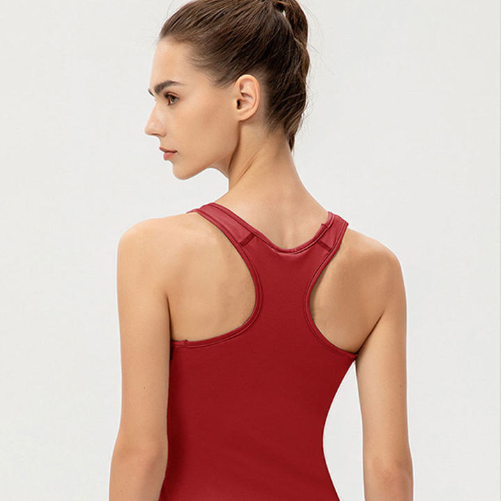 JY 2026 High Quality Ladies Fitness Yoga Workout Sleeveless Crop Tops With Pads Women Breathable Soft Sports Gym Crop Tank Tops