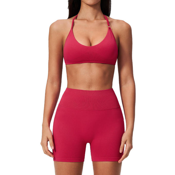 JY Custom Logo Tight-fitting Custom High-quality Women's Pilates Sportswear, High-support Hip-lifting Yoga Fitness Two-piece Set