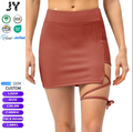 JY Women's High Waist Breathable Quick Dry Spandex/Nylon Running Yoga Shorts with Tummy Control Eco-Friendly Reversible Design
