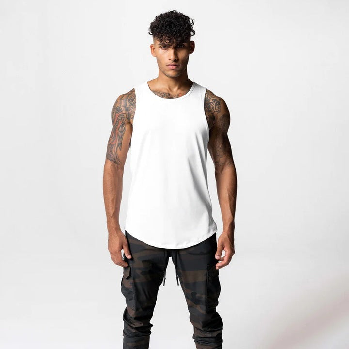 JY Custom Plus Size Men's Tank Top Quick Dry Athletic Workout Fitness Sleeveless T-shirt Breathable Sleeveless for Men