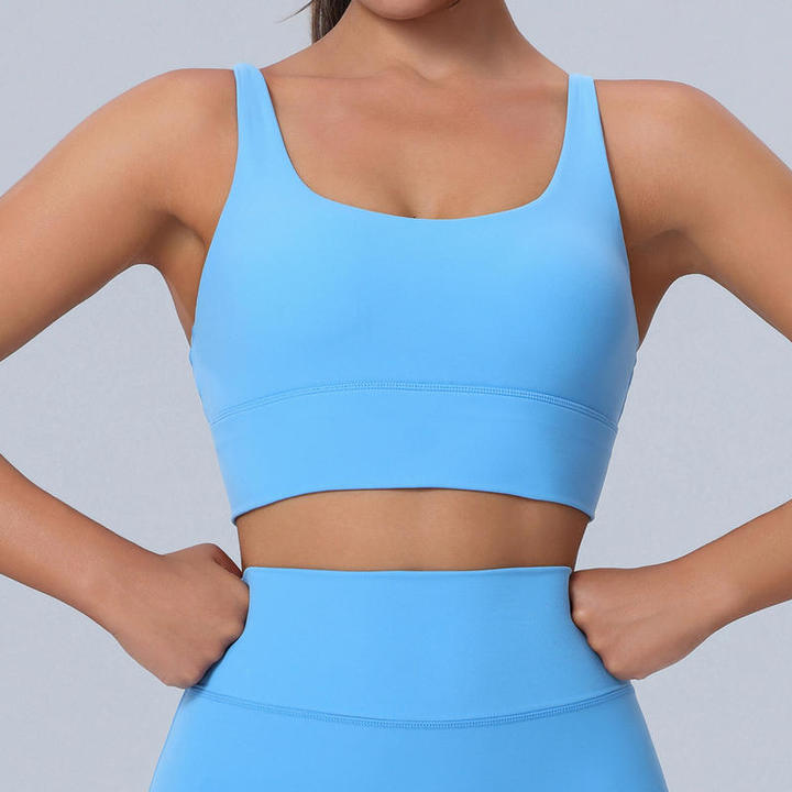 JY New Women's Sexy Back Cross Double Straps Sports Bra Breathable Four-Way Stretch Gym Fitness Yoga Tops for Sports Enthusiasts