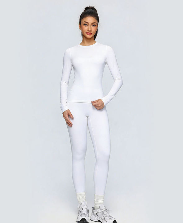 JY Double-sided Brushed Long Sleeve Training Sports T Shirt Quick Drying Running Fitness Yoga Wear Sport Yoga Shirts for Women