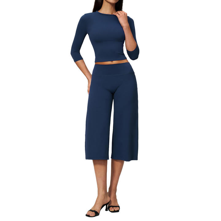 JY New Arrival Active Wear Sportswear Sets Fitness Gym Clothing Four-Way Stretch Yoga Outfits 2 Pieces Sets for Yoga Gym Fitness