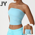 JY 2026 High Quality Strapless Women's Yoga Tank Seamless Shockproof Breathable Gym Clothing Lightweight Reversible XL Beautiful