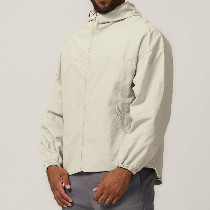 JY Zipper Windproof Hooded Outdoor Water-repellent Jacket American Hiking Camping Citywalk Jacket