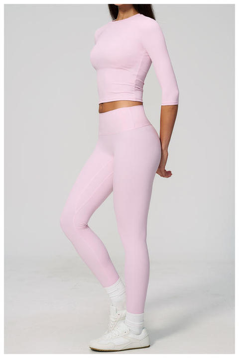 JY New Arrival High Waist Brushed Yoga Suit Women High-Intensity Outdoor Fitness Tight-Fitting Quick-Drying Workout Sportwear