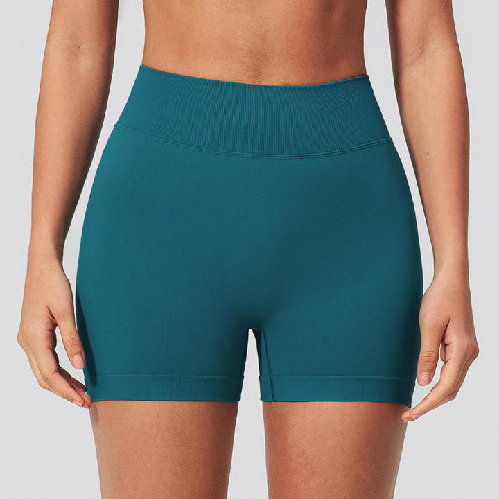 JY New Style 2026 Hot Selling Women's Scrunch Nylon Seamless Breathable Lightweight Yoga Fitness Solid High Waist Sports Shorts