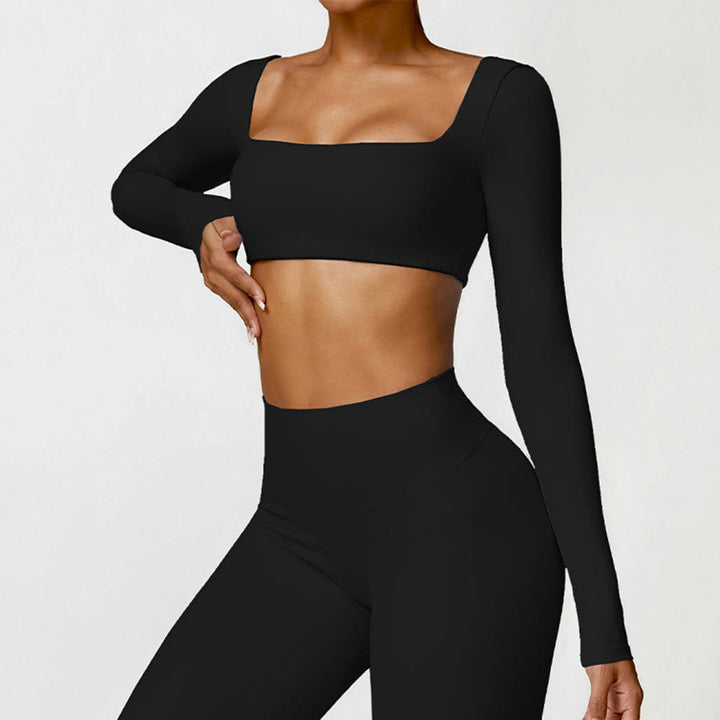 Joyyoung Sports Bra High Waist Leggings Long Sleeve Workout Wear Gym Sportswear Women Fitness Clothes Yoga
