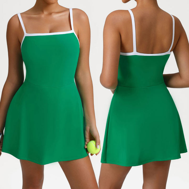 JY New Arrival Custom Logo Sexy Golf Dress Fitness for Sports Dress Fashion Running Dresses Women Quick-Drying Gym Tennis Dress
