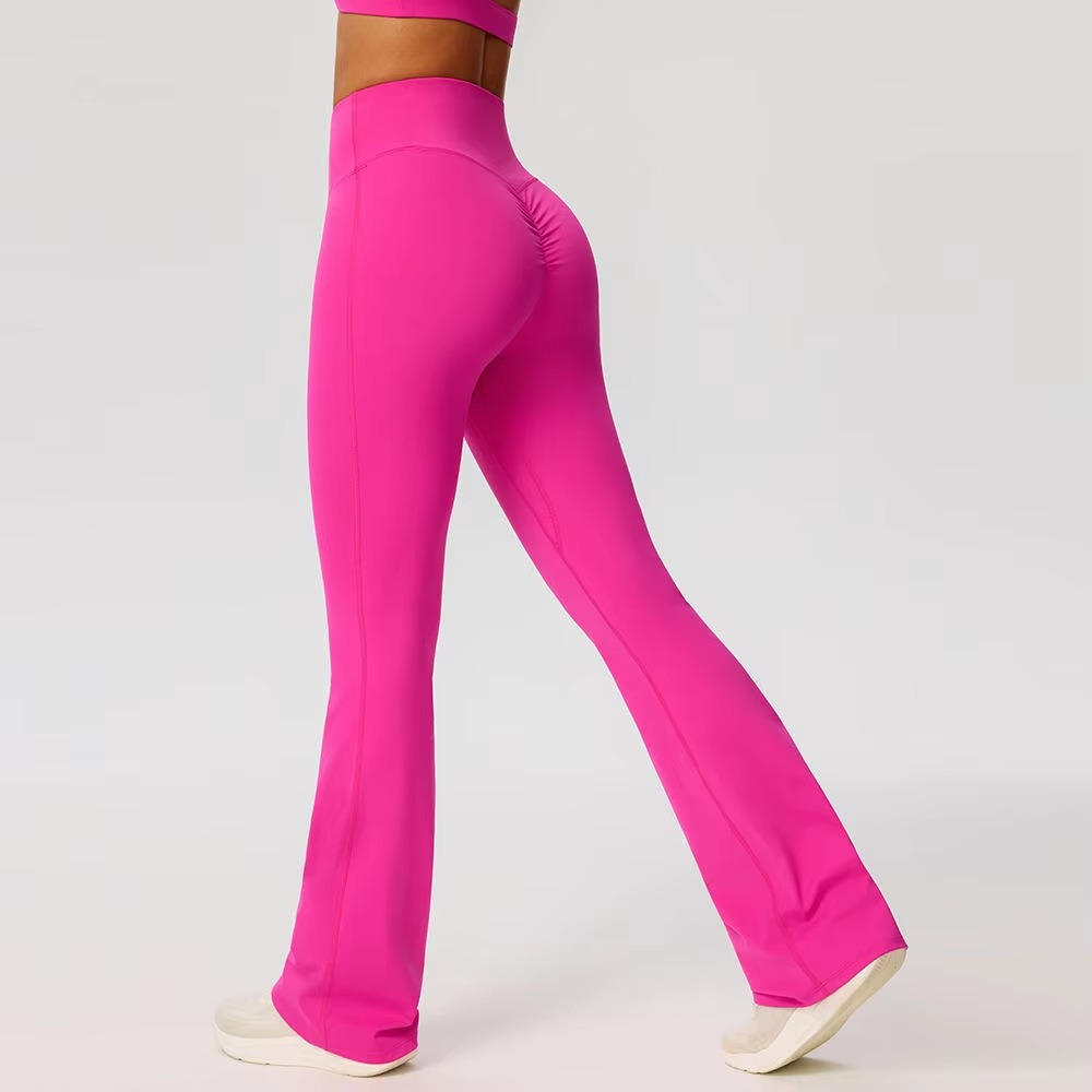 Ruched Flare Pants