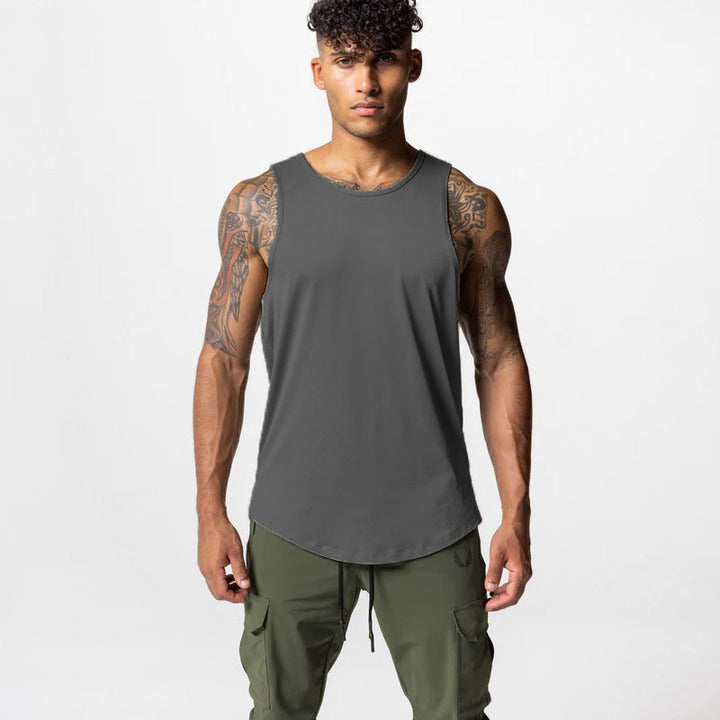 JY Custom Plus Size Men's Tank Top Quick Dry Athletic Workout Fitness Sleeveless T-shirt Breathable Sleeveless for Men
