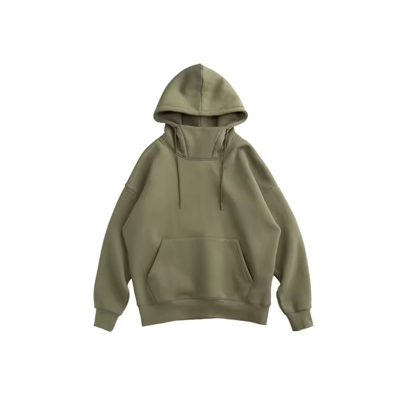 Custom Solid Color Pullover Sweatshirt Plus Size Casual Loose Blank Oversize Fleece Hoodies Unisex