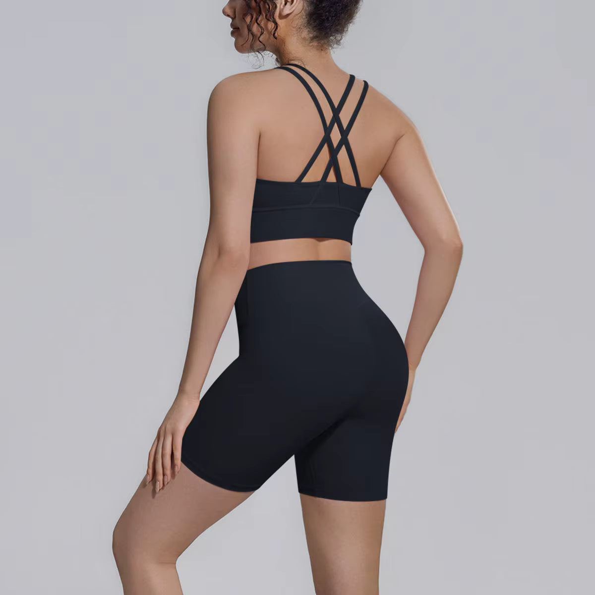 Crisscross Hip Shorts Set