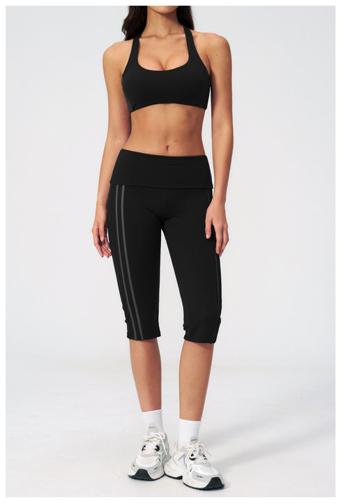 JY High-Elastic Padded Yoga Bra Bare-Sense Halter Neck Lightweight Spandex Crop Top Shockproof High-Intensity Yoga Vest Plus