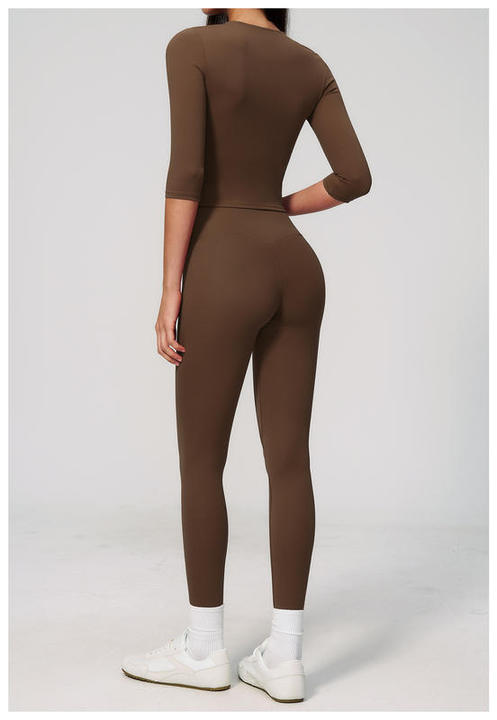 JY New Arrival High Waist Brushed Yoga Suit Women High-Intensity Outdoor Fitness Tight-Fitting Quick-Drying Workout Sportwear