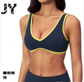 JY Contrast Color Women's Sports Bra Women's Lightweight Breathable Sports Bra Color Blocking Yoga Top for Outdoor Fitness Wear