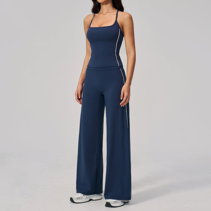 Joyyoung Yoga Set Women's Workout Fitness Yoga Pilates Camisole Flare Pants Set Yoga Two Piece Workout Workout Set Yoga Suit