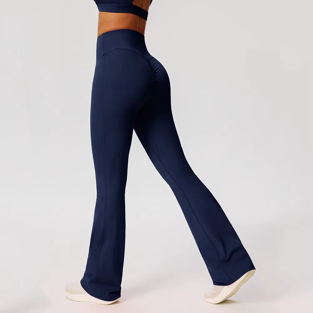 Ruched Flare Pants