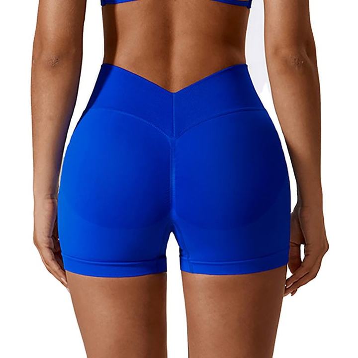 JY New Style 2026 Hot Selling Women's Scrunch Nylon Seamless Breathable Lightweight Yoga Fitness Solid High Waist Sports Shorts