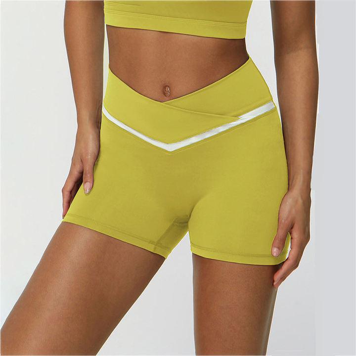 JY Newest Arrival High Quality V Shaped Quick-Drying Butt Lift Tummy Control Running Gym Yoga Fitness Women Yoga Sports Shorts