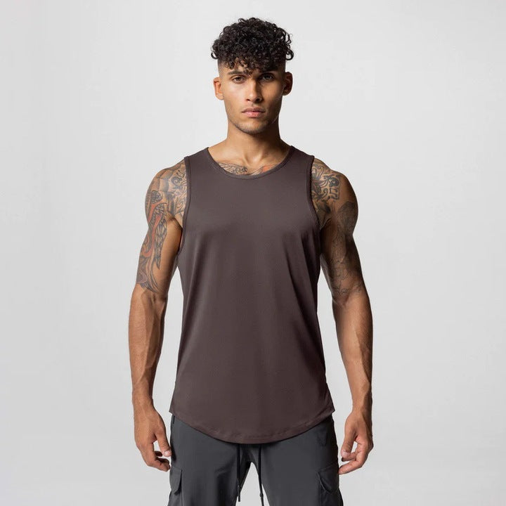 JY Custom Plus Size Men's Tank Top Quick Dry Athletic Workout Fitness Sleeveless T-shirt Breathable Sleeveless for Men