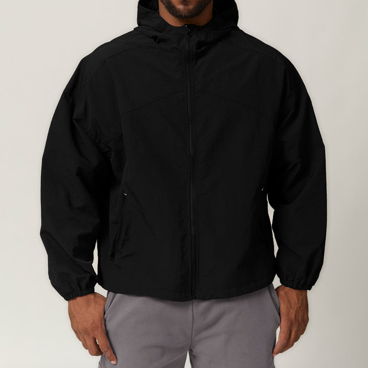 JY Zipper Windproof Hooded Outdoor Water-repellent Jacket American Hiking Camping Citywalk Jacket
