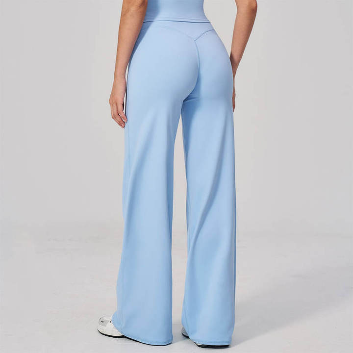JY 2026 OEM Women Solid High Waist Ruched Butt Lifting Flare Yoga Pants Nylon Spandex Tummy Control Quick Dry 4 Ways Stretch Gym