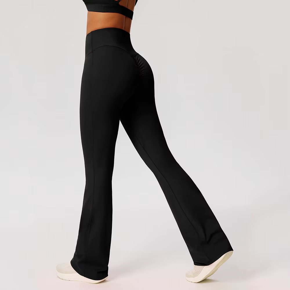 Ruched Flare Pants