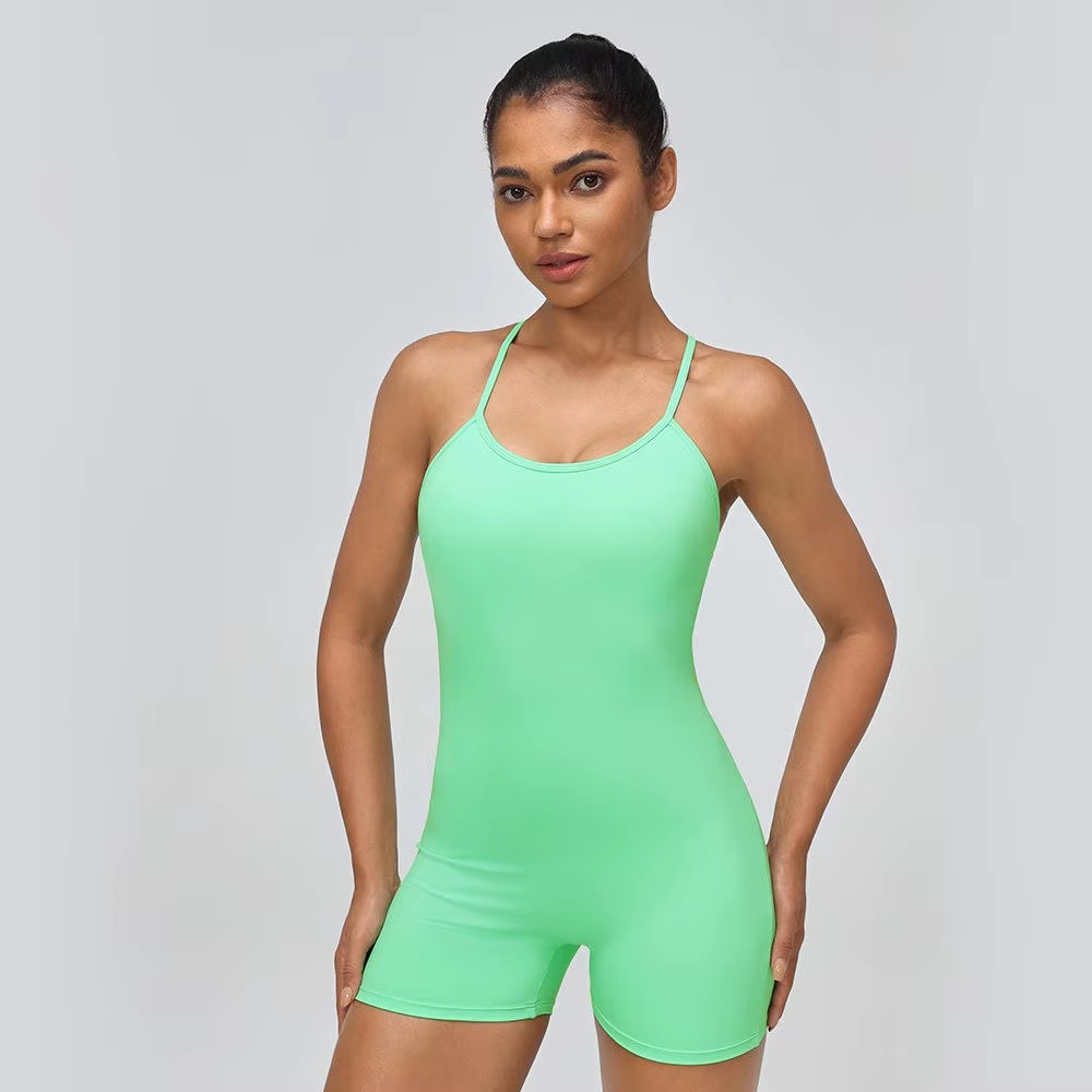 Square Neck Shorts Bodysuit