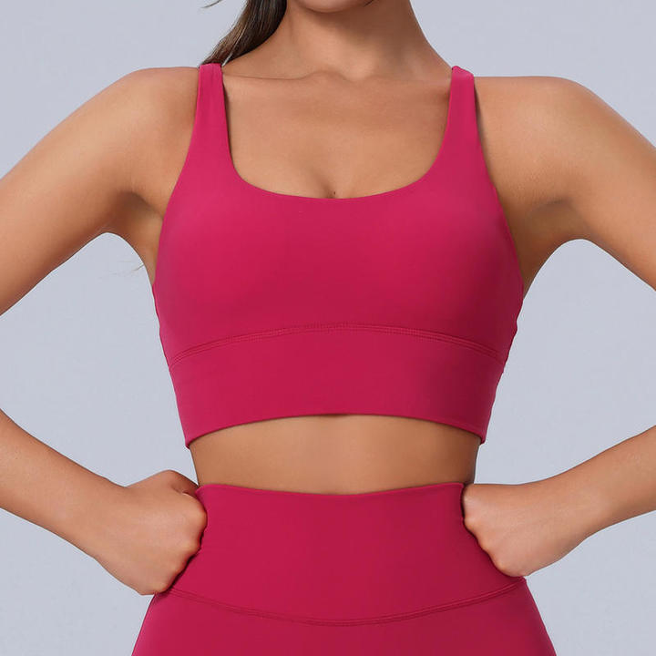 JY New Women's Sexy Back Cross Double Straps Sports Bra Breathable Four-Way Stretch Gym Fitness Yoga Tops for Sports Enthusiasts