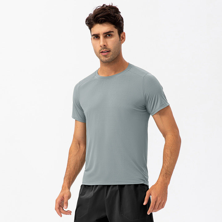 Men's Quick Dry Fitness Tees Bodybuilding Tops Muscle Fit Gym Train Compression Top Mens Skin Tight T-shirt