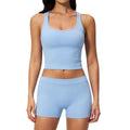 Hot-Selling Yoga Set Women's Sports Tank Top and Running Pilates Shorts Two-Piece Set