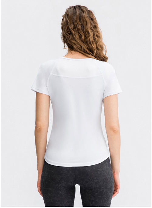 JY Summer Hot Sale Custom Women Lightweight Quick Dry Short Sleeve Sports Shirt Breathable Mesh Design High Quality Regular Fit