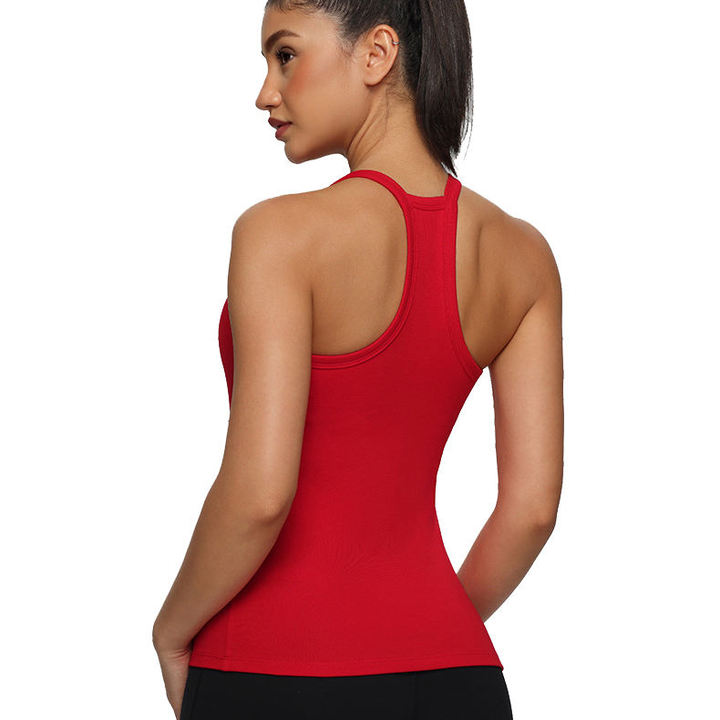 JY 2026 High Quality Ladies Fitness Sportswear with Four-Way Stretch Quick Dry Breathable Halter Workout Crop Top for Women