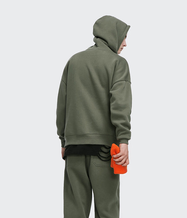 Custom Solid Color Pullover Sweatshirt Plus Size Casual Loose Blank Oversize Fleece Hoodies Unisex