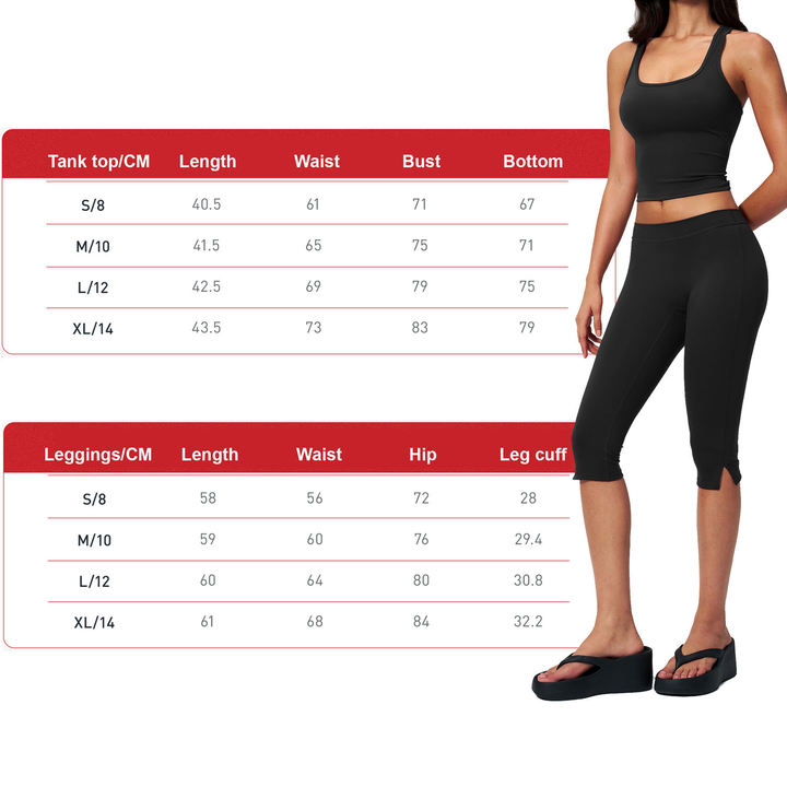 Hot-Selling Brushed Yoga Set Workout, and Casual Set for Women Outdoor Running Sports Tank Top + Capri-Length Pants Set