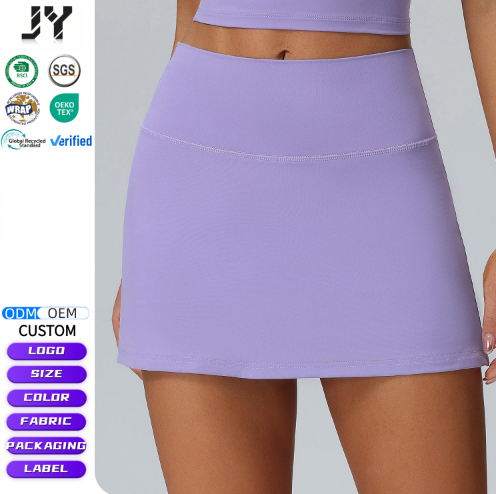 JY Women's New Arrival Custom Women Girls Sports Skort With Pocket Shorts Workout Fitness Running Outdoors Dance Tennis Skort