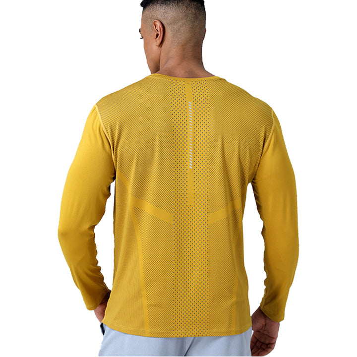 Quick-Dry Long Sleeve Gym & Running Top Sporty Stretch Jersey 300 Grams Breathable Moisture-Wicking for Hiking Blank Design