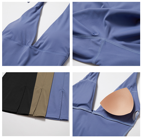 New Bodycon Workout Women Gym Jumpsuit Breathable One Piece Deep-v Neck Halter Straps Sport Jumpsuit for Pilates