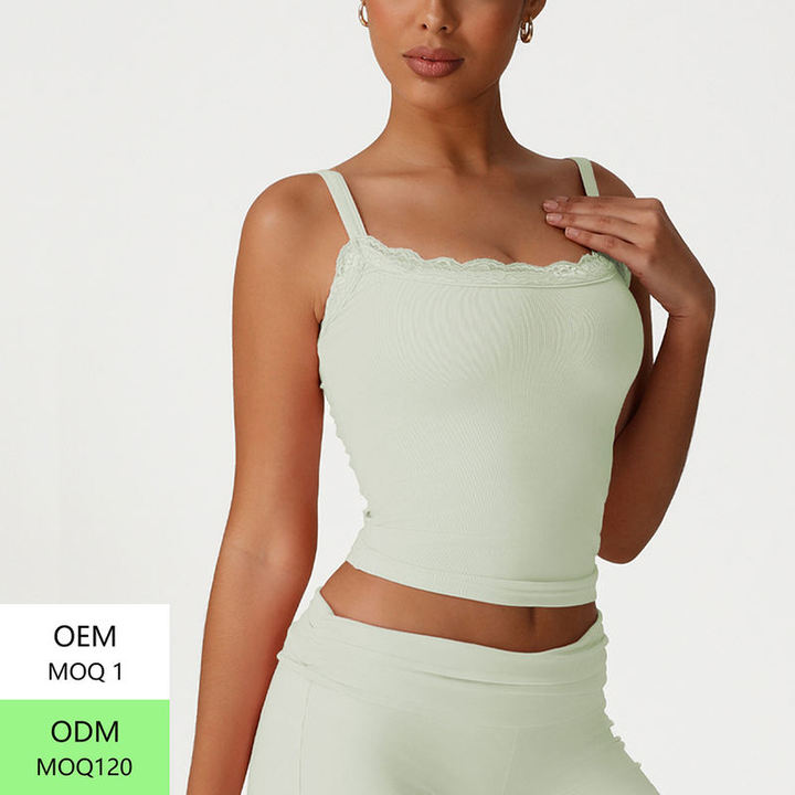 JY 2026 High Quality Slim Casual Sports Top Fitness Yoga Small Lace Camisole Vest Sexy and Casual Sport Top for Fitness and Yoga