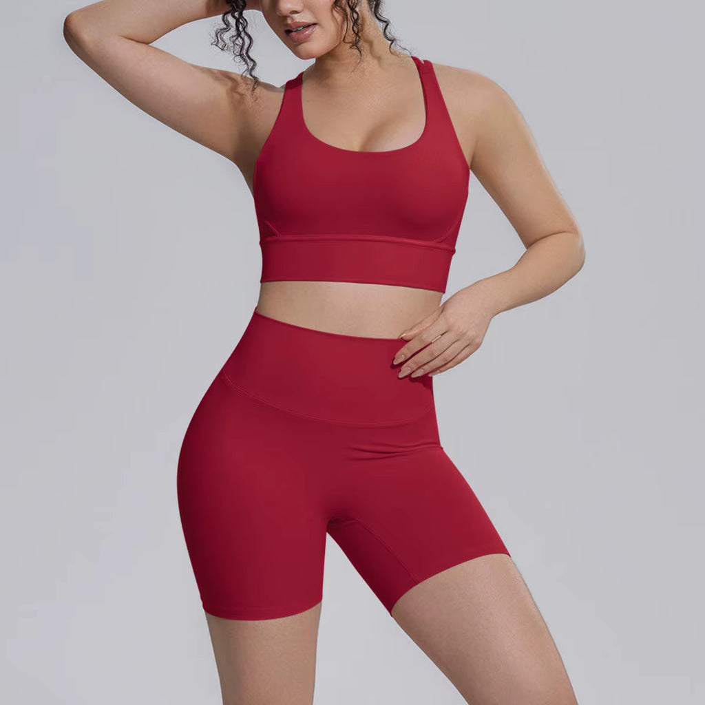 Crisscross Hip Shorts Set