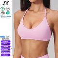 JY New Women's Brushed Custom Seamless Adjustable Straps Sports Bra Yoga Fitness for Workout Training Pilates Running Outdoor