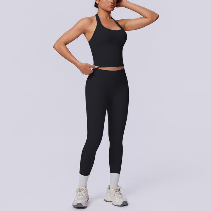 JY 2026 Custom Logo New Custom Activewear Tank Top Women Leggings Quick Dry Running Casual Gym Fitness Sports Yoga Womens Sets