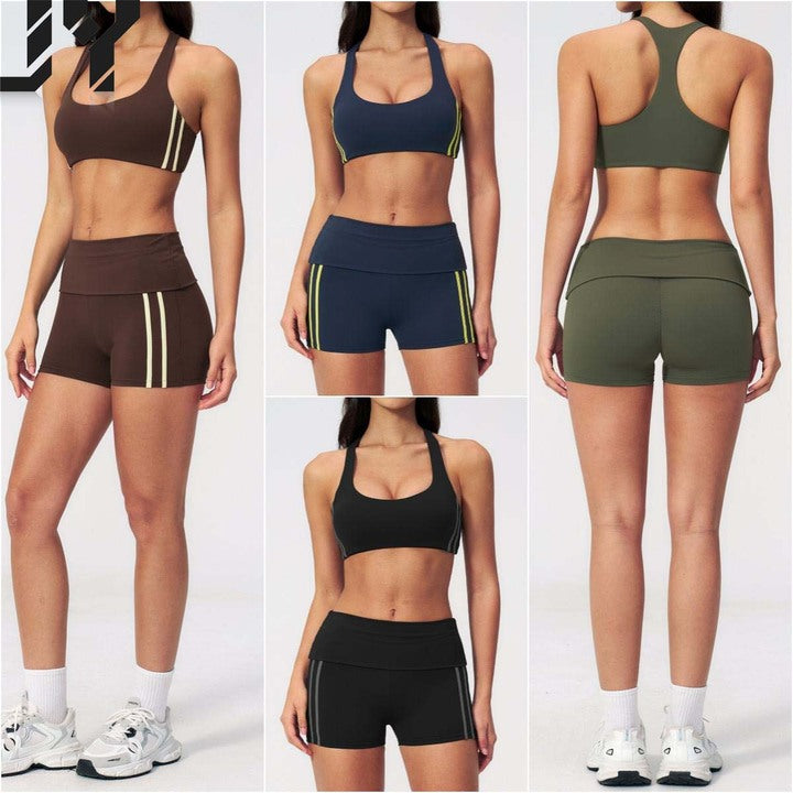 Hot-Selling Summer Yoga Set: High-Waisted, Butt-Lifting, Form-Fitting Shorts with Quick-Dry Yoga Fabric